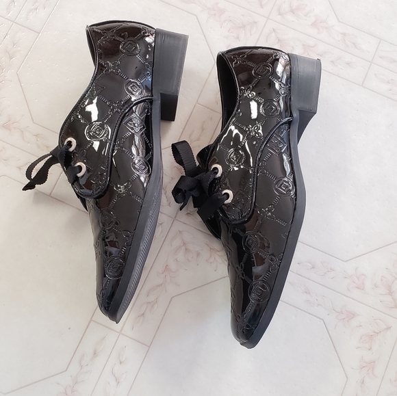 Aldo Oxford shoes Womens 8.5 Black Patent Flex Comfort Tech Shoes - Picture 7 of 14